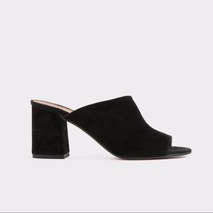 Brand new black ALDO mules, size 8.5 US